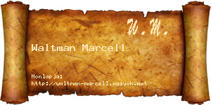 Waltman Marcell névjegykártya