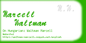 marcell waltman business card